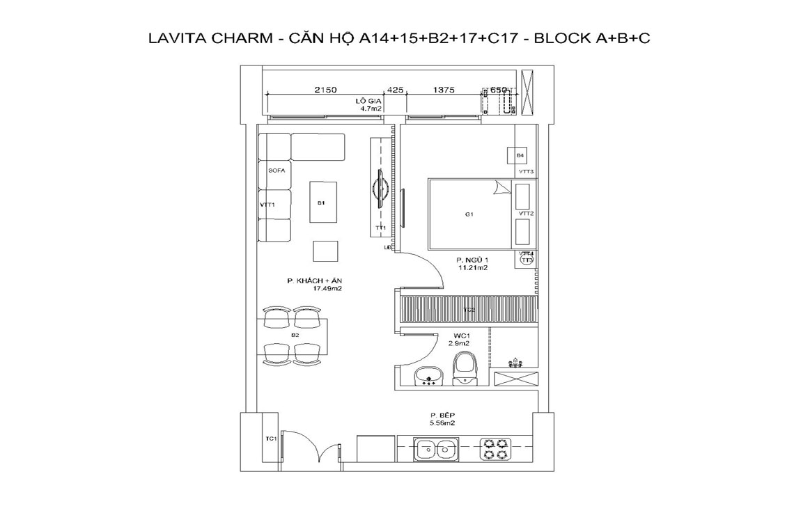 CĂN HỘ A14+A15+B2+B17+C17