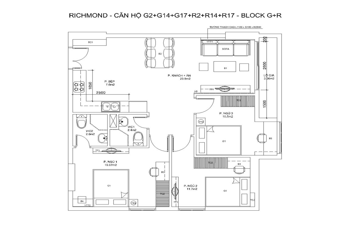 BLOCK G+R — CĂN HỘ G2+G14+G17+R2+R14+R17