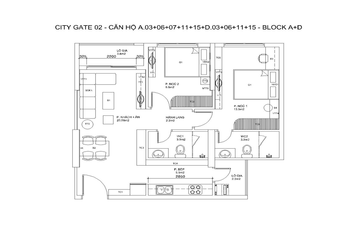 BLOCK A+D — A.03+06+07+11+15+D03+06+11+15