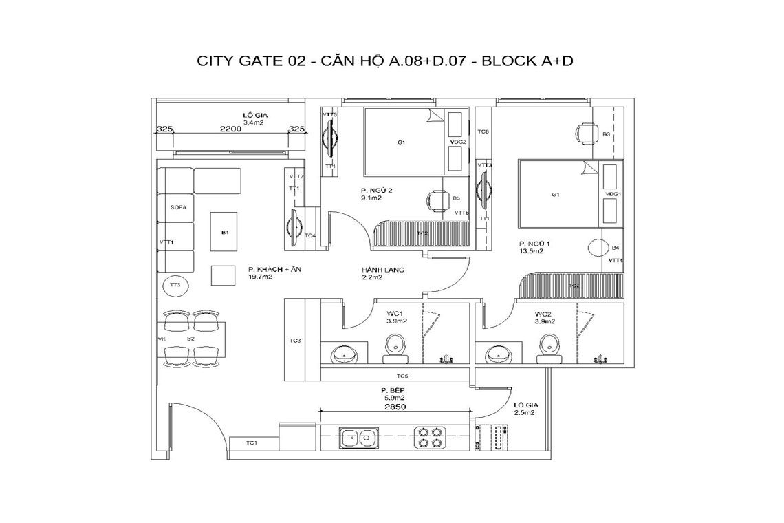 BLOCK A+D — A08+D07