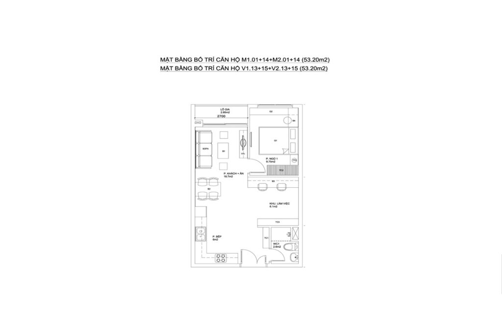 BLOCK M+V — CĂN HỘ M1.01+14+M2.01+14+CĂN HỘ V1.13+15+V2.13+15