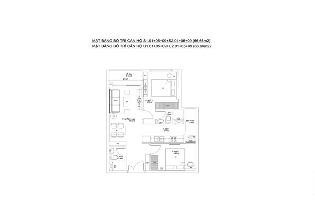 BLOCK S+U — CĂN HỘ S1.01+05+09+S2.01+05+09+CĂN HỘ U1.01+05+09+U2.01+05+09