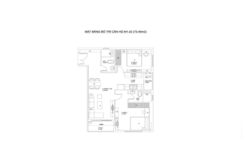 BLOCK M+V — CĂN HỘ M1.02
