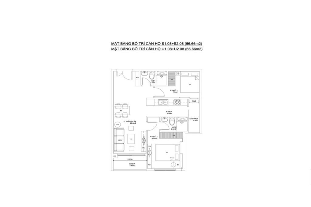 BLOCK S+U — CĂN HỘ S1.08+S2.08+CĂN HỘ U1.08+U2.08