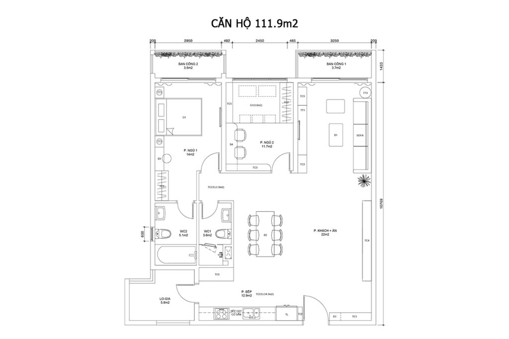 CĂN HỘ 111.9m2 - B2c