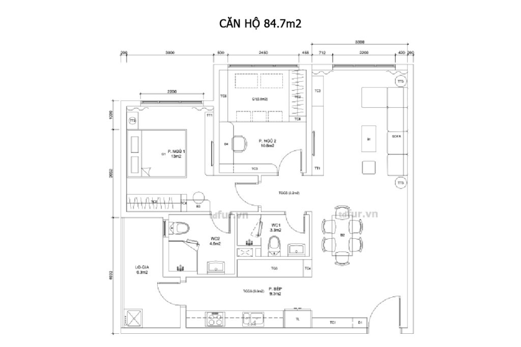 CĂN HỘ 84.7m2 -B5