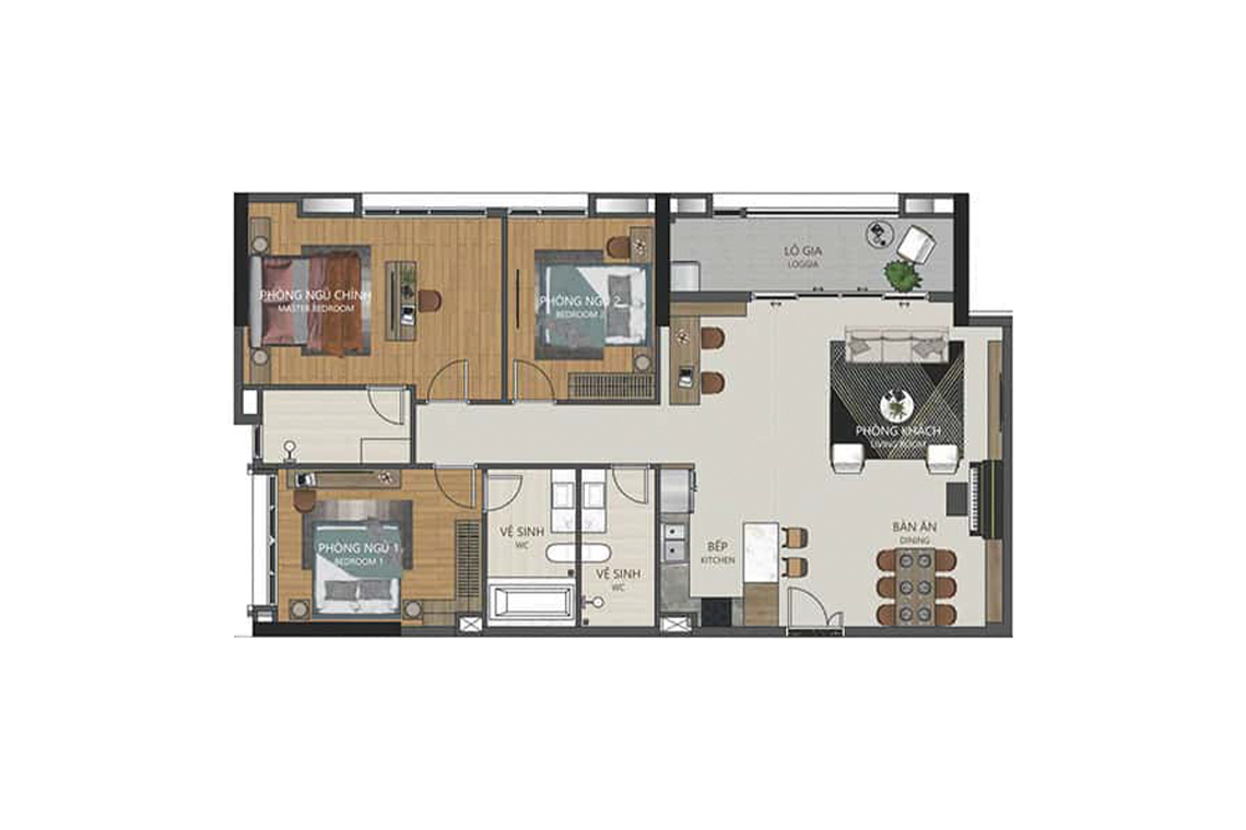Mặt bằng Căn Penthouse – Type 2
