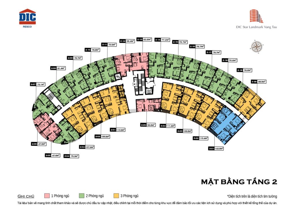Mặt bằng Tầng 2 – DIC Star Landmark